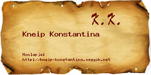 Kneip Konstantina névjegykártya